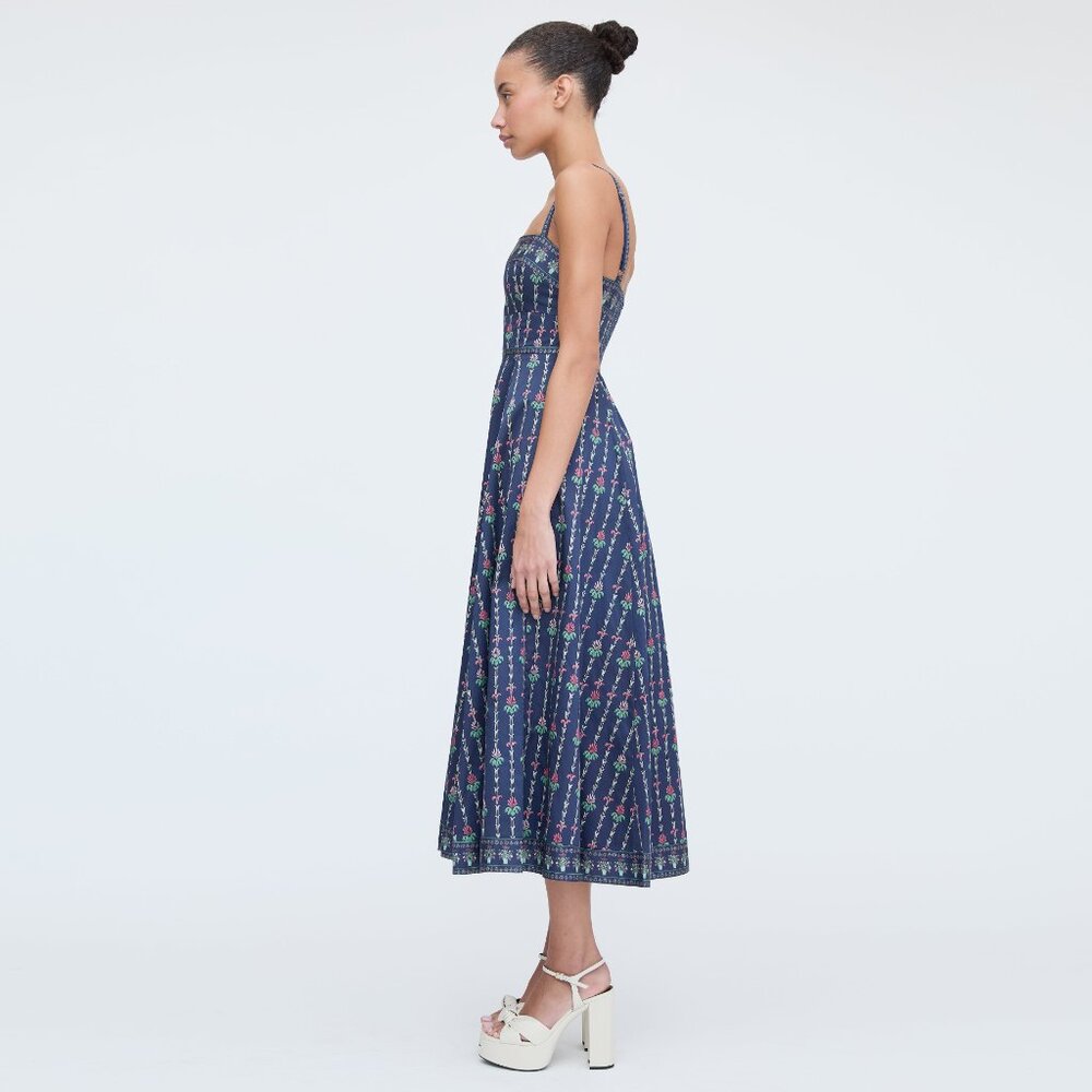 Hill House Home The Margot Dress - Navy Trailing Fern Size S - Picture 3 of 3